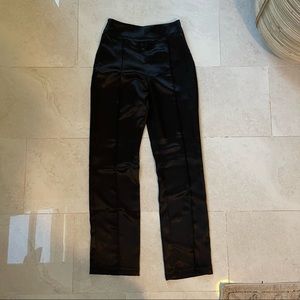PLT Trousers, Size 0, Black Satin